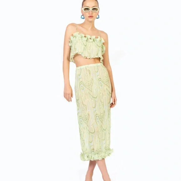 Ronny Kobo Sanabelle Top & Noro Skirt in Sage Multi - Picture 1 of 9